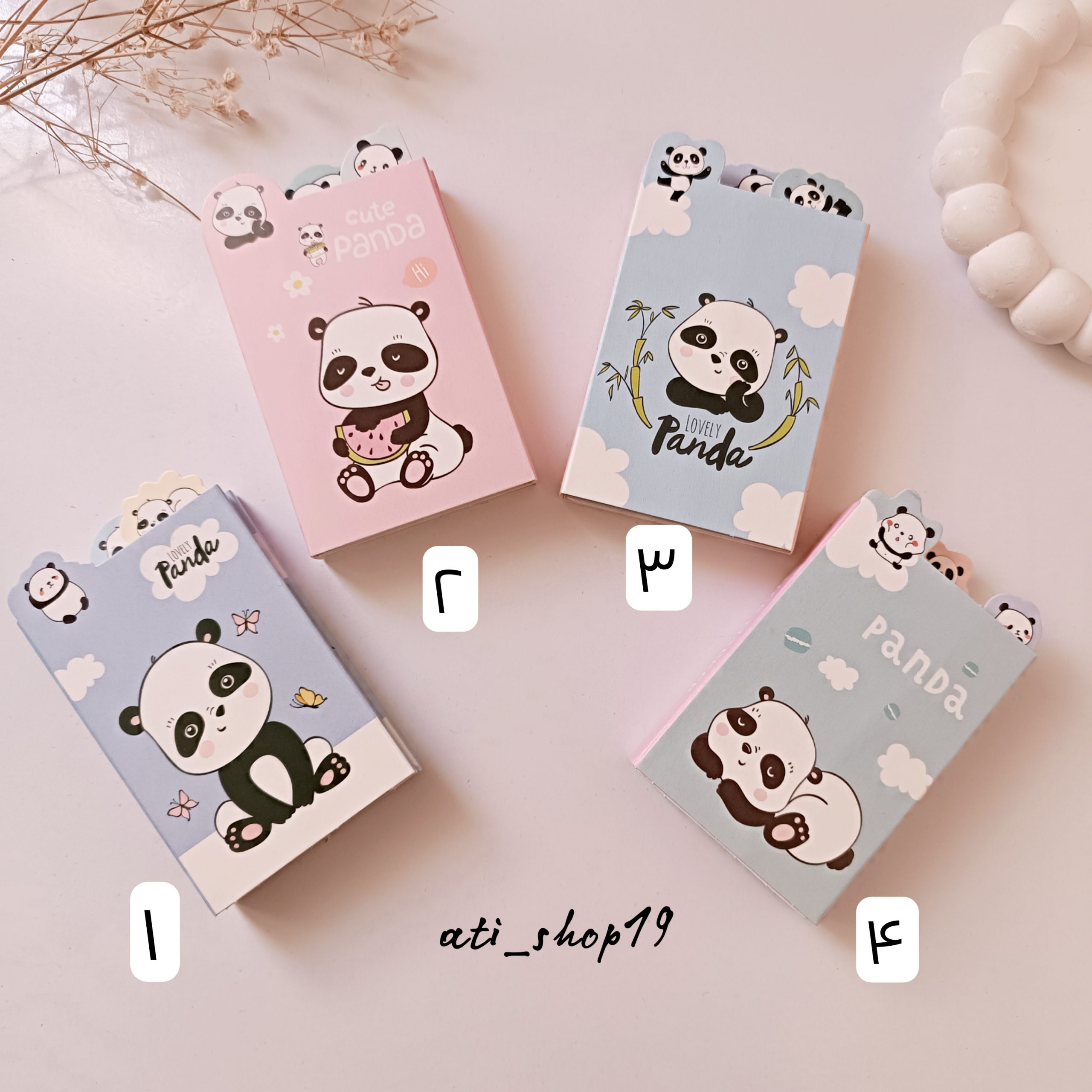 استیک نوت دفترچه ای طرح پاندا